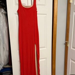 Elegant Red Sleeveless Dress